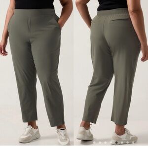 Athleta Brooklyn Ankle Pants Olive Green 26 NWT